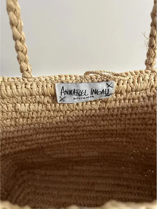 Annabel Ingall 100% Raphia Floral Tote Bag - Picture 3 of 7